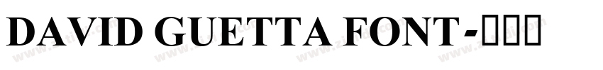 DAVID GUETTA FONT字体转换